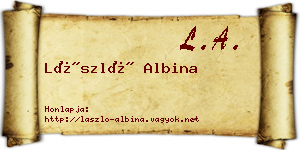 László Albina névjegykártya